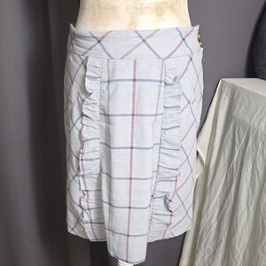 Edme & Esyllte for Anthropologie Plaid Ruffle Skirt – Women’s Size 8